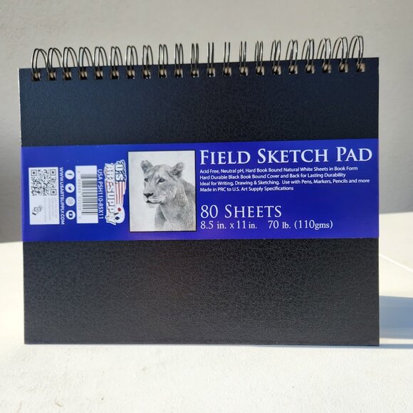 U.S. Art Supply 8.5" x 11" Premium Hardcover Sketch Book 80 Sheets 70 lb (110gsm - Picture 1 of 10
